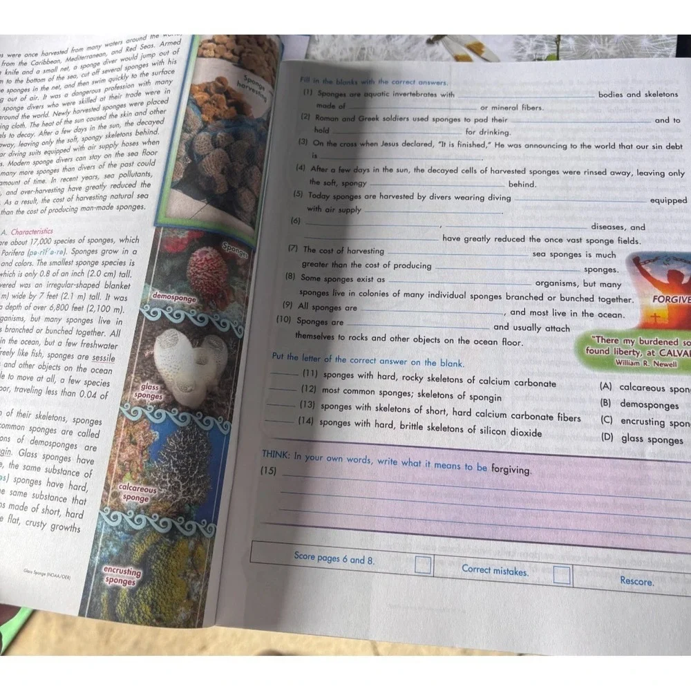 ACE Science 1100  homeschooling workbook